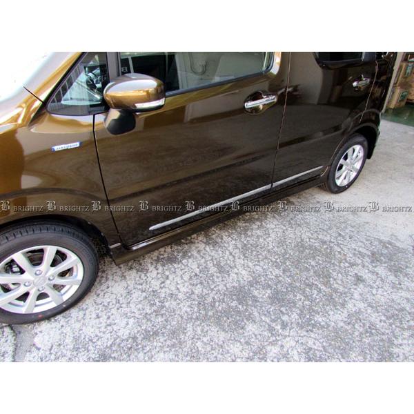 ワゴンRカスタムZ MH95S メッキ サイド ドア モール 「 55cm×2 」 90cm