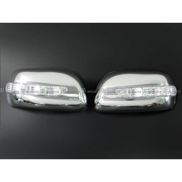 マークX GRX120 LED付 メッキ サイド ドア ミラー カバー ガーニッシュ 