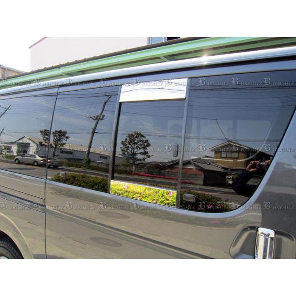 ハイエース 200 1型 標準車 超鏡面 ステンレス メッキ ウィンドウ