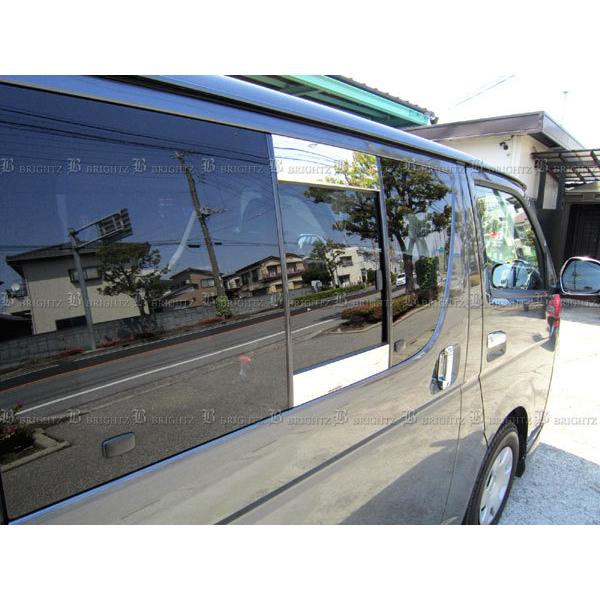 ハイエース 200 1型 標準車 超鏡面 ステンレス メッキ ウィンドウ