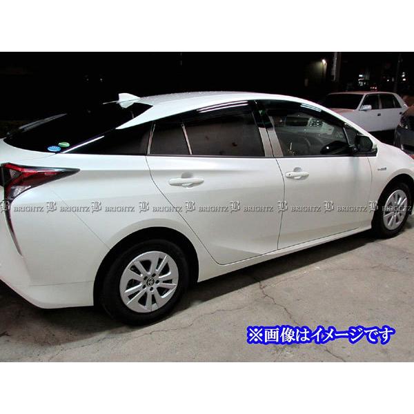 プリウスPHV ZVW52 50 超鏡面 ステンレス ブラック メッキ ピラー