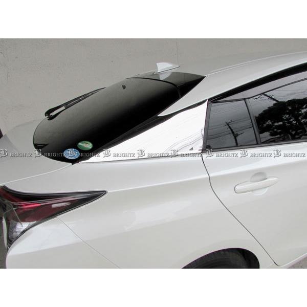 プリウスPHV ZVW52 50 ステンレス メッキ リア ピラー パネル C 2PC