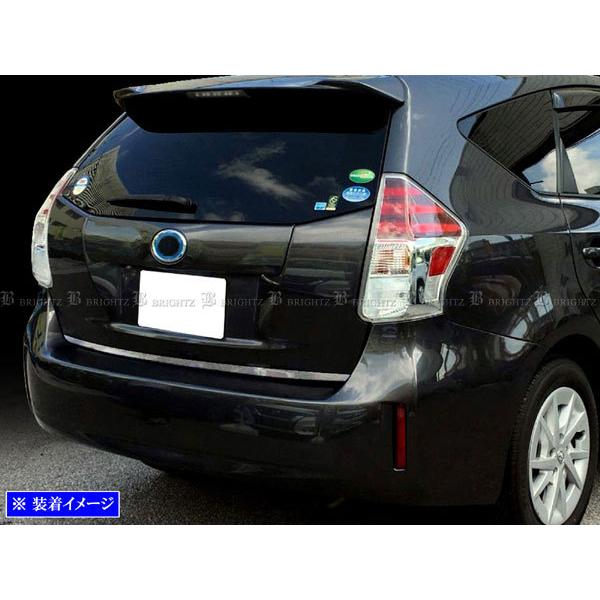 プリウスα ZVW40W ZVW41W 超鏡面 ステンレス メッキ リア ハッチ