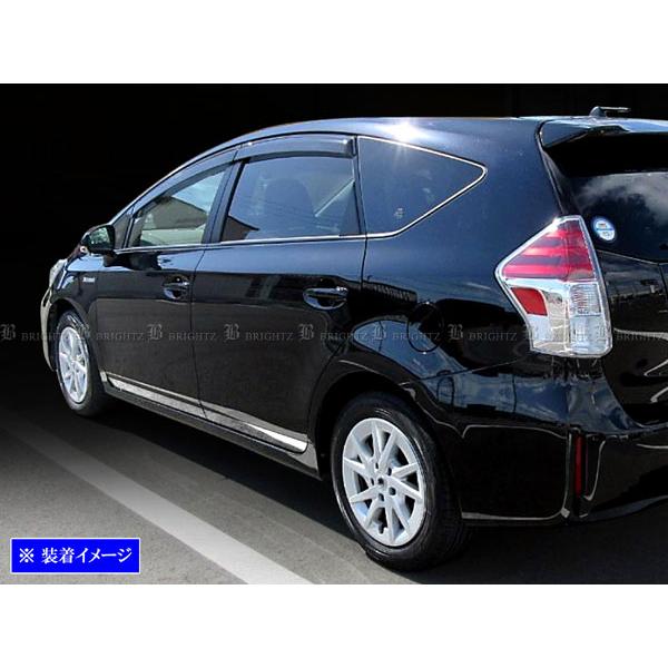 プリウスα前期モデリスタ　メッキガーニッシュ グリル　希少ZVW40 ZVW41 プリウスα ZVW40W ZVW41W 超鏡面 ステンレス メッキ サイド ドア