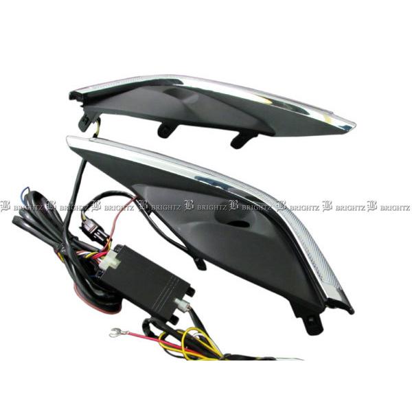 マツダ アテンザ GJ2AW フロント フォグライトカバー LEDデイライト アテンザワゴン GJ5FW GJ2FW 中期 LED デイライト フォグ ライト