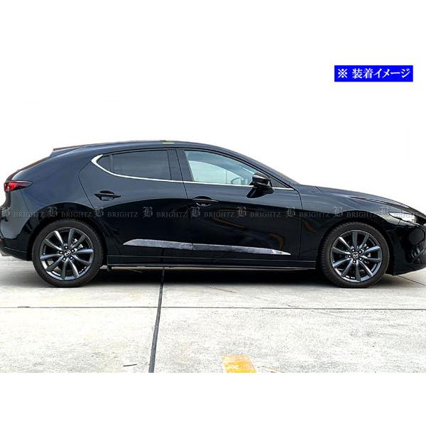 MAZDA3セダン BP8P BP8R 超鏡面 ステンレス メッキ サイド ドア モール