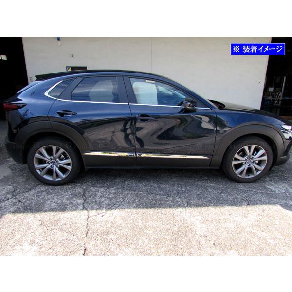 CX-30 DMEP DMFP 超鏡面 ステンレス メッキ サイド ドア モール 4PC