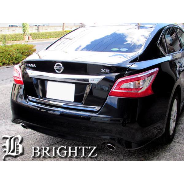 ティアナ L33 超鏡面 ステンレス メッキ トランク アンダー モール