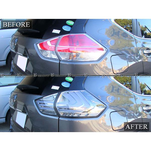 エクストレイル T32 HNT32 ファイバーLED テール ライト 本体 黒