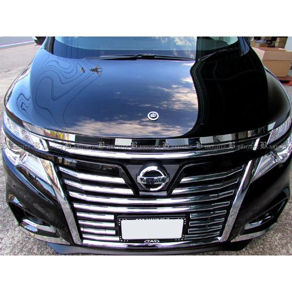 エルグランド E52 TNE52 TE52 超鏡面 ステンレス メッキ ボンネット