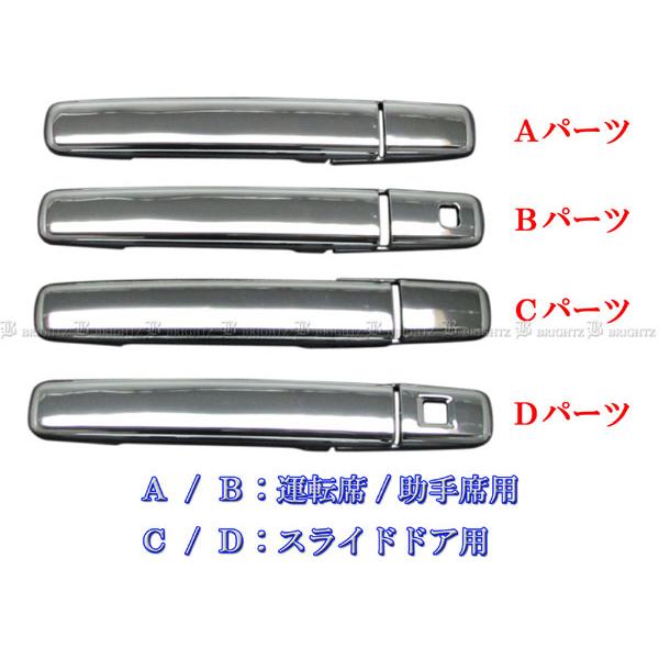 ルークス B40 B44A B45A メッキ ドア ハンドル カバー ノブ Fセット