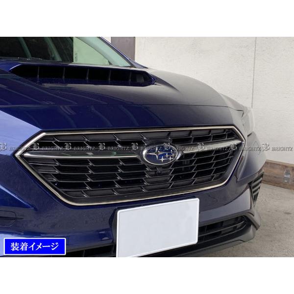 WRX S4 VBH 超鏡面 ステンレス メッキ グリル リング 2PC フロント