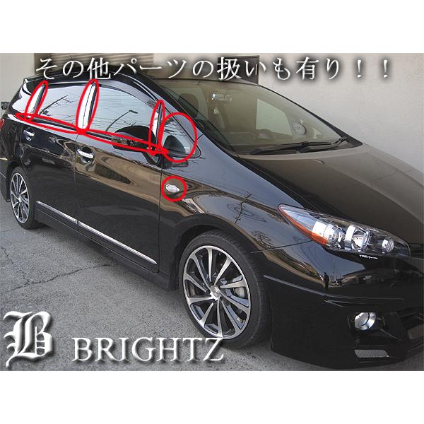 ウィッシュ 20 超鏡面 ステンレス メッキ ウィンドウ モール 4PC