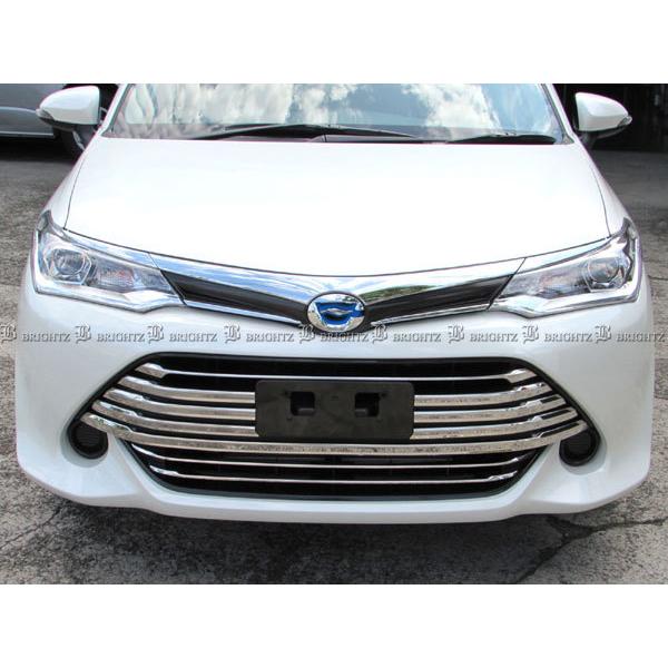 カローラフィールダー 160 NKE165G 中期 ステンレス フロント バンパー