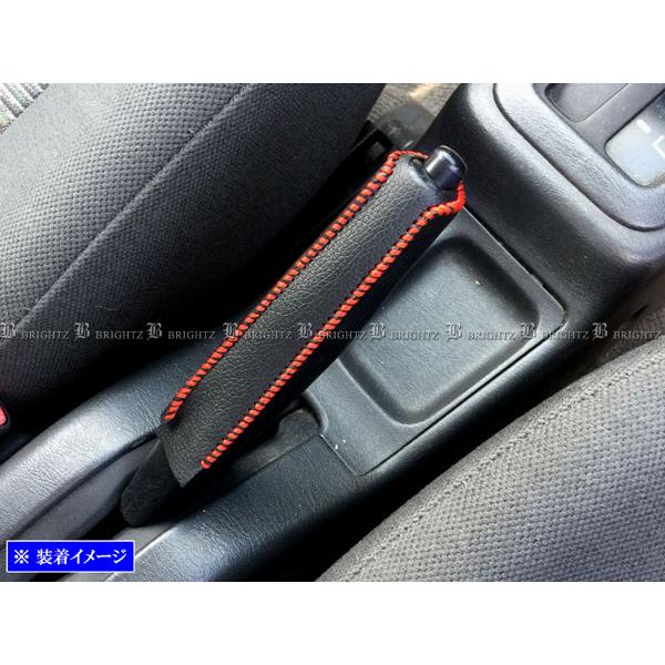 RAV4 J 10 SXA11G SXA15G サイド ブレーキ ハンドル カバー 赤ステッチ