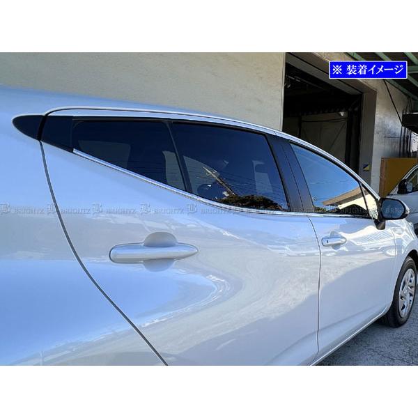 アクア MXPK10 MXPK11 超鏡面 ステンレス メッキ ウィンドウ モール