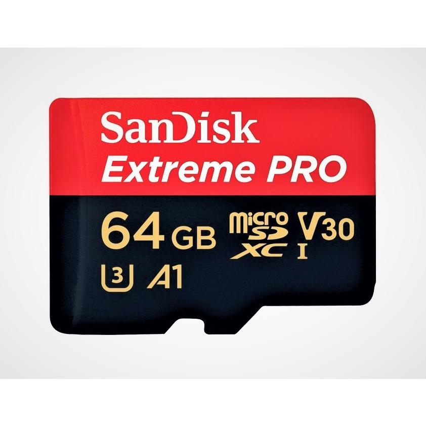 ドライブレコーダー向けメモリー超高速マイクロSDＸＣカード６４ＧBサンディスク EXTREMEPRO／V30／ U３／ＣＬＡＳＳ１０/A1対応　 | SanDisk