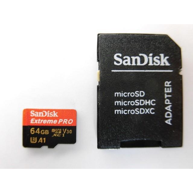 ドライブレコーダー向けメモリー超高速マイクロSDＸＣカード６４ＧBサンディスク EXTREMEPRO／V30／ U３／ＣＬＡＳＳ１０/A1対応　 | SanDisk | 01