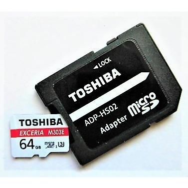 東芝マイクロSDXCカード64GB　EXCERIA　M303E　高耐久EMU-A064G CLASS10 UHS-3 | TOSHIBA | 01