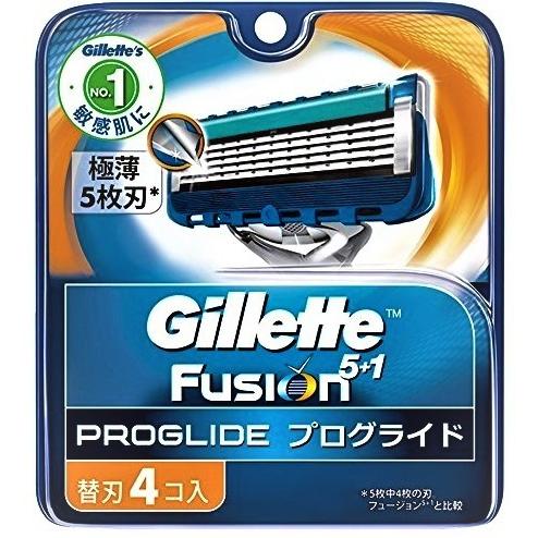P&G ジレットフュージョン極薄5枚刃プログライド替え刃4個入り