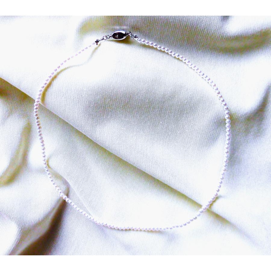 ベビーパール国産貝パール3ミリ玉シルバークラスプ仕様 : Brigit