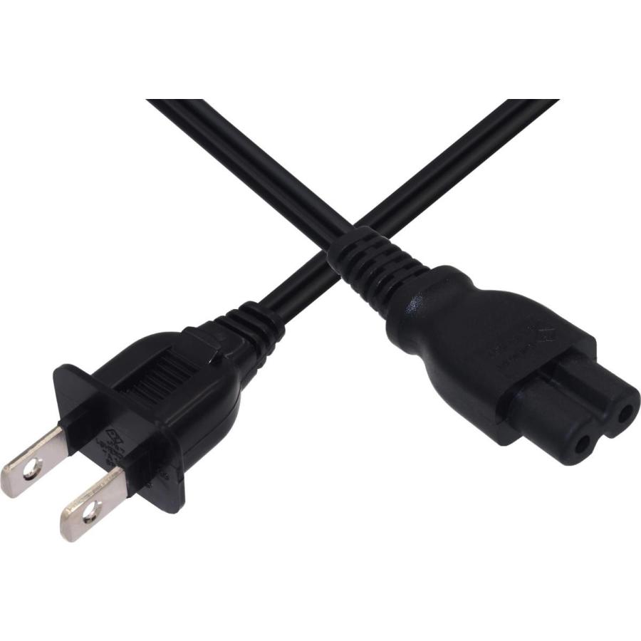 オーディオファン 電源ケーブル メガネケーブル パソコン PS4 など ブラック 1.8m 1本