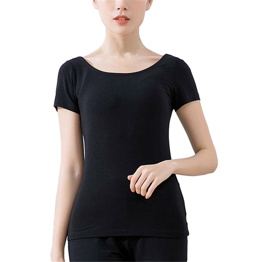 レディース ダンス ジャズ バレエ ヨガ シンプルTシャツ トップス 着