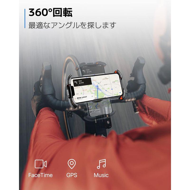 NEXMEE 自転車 スマホホルダー全面保護＆防音防振 自転車携帯ホルダー自転車すまほホルダー bike phone mount スマホ固定｜brilliant-mooon｜02