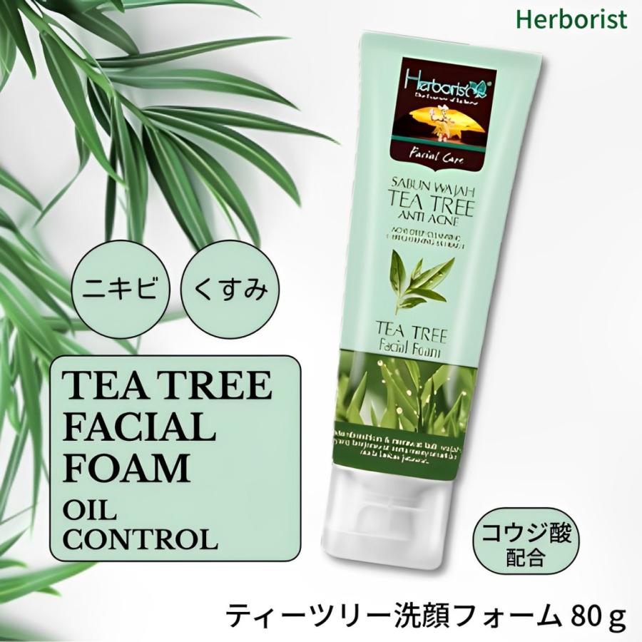 ティーツリー フェイシャル フォーム 80g 洗顔 毛穴 ニキビ くすみ