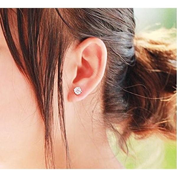 イヤリング マグネットピアス フェイクピアス ピアス レディース メンズ 小さい シンプル 一粒 ジルコニア ホワイト シルバー Zi001 Brilliantdays 通販 Yahoo ショッピング