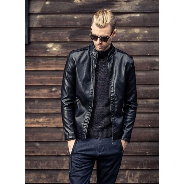 色々な レザージャケット 3シーズン アウター フェイクレザージャケット ライダースジャケット Pu 革ジャケット 冬 秋 夏 春 バイクジャケット 立ち襟 メンズ レザージャケット 秋 夏 春 バイクジャケット 立ち襟 メンズ ジャケット Armbandland De