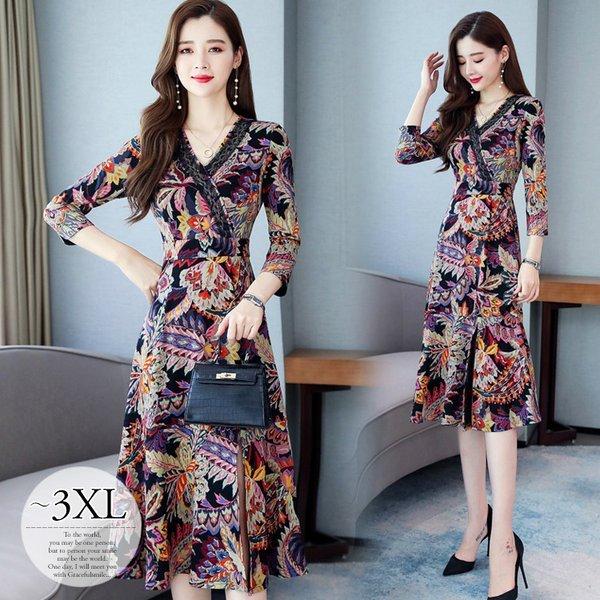 日本未入荷 入手困難 ワンピース カシュクールワンピ フレア 膝丈 総柄 柄 花柄 レース 華やか エレガント ブラック レッド ピンク イエロー可愛い 女子旅 きれいめ Cgc58 Sale 送料無料 Skylanceronline Com