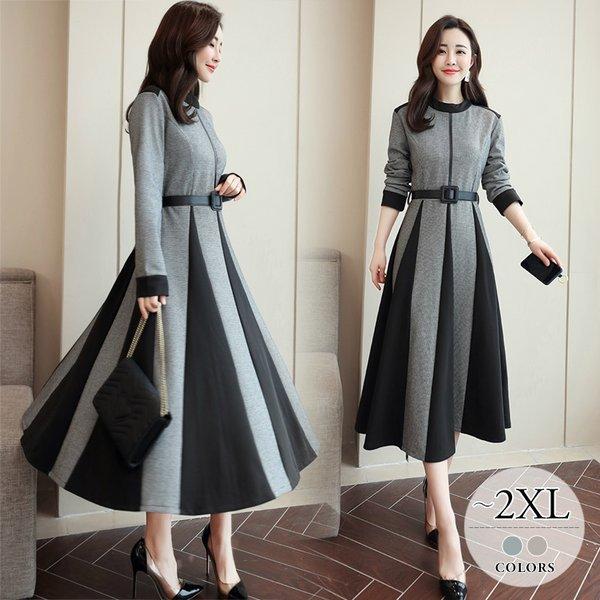 メール便全国送料無料 ワンピース フレアワンピ 膝下 長袖 バイカラー クラシカル シック 着痩せ 体型カバー モノトーン チェック柄 グレー ブラックきれいめ Cgc28 Lyq ムゲンカレイ 通販 Yahoo ショッピング ブランドおしゃれ Www Skylanceronline Com