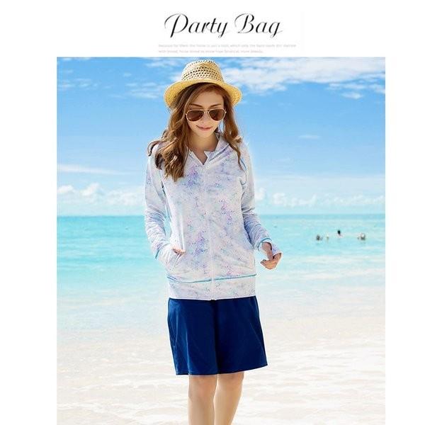 水着レディース 4点セット 長袖 ラッシュガード ハーフパンツ セパレート おしゃれ 体型カバー ビキニ 30代 40代 ママ水着 パーカー 紫外線 日焼け防止 Shomizugiab992 ムゲンカレイ 通販 Yahoo ショッピング