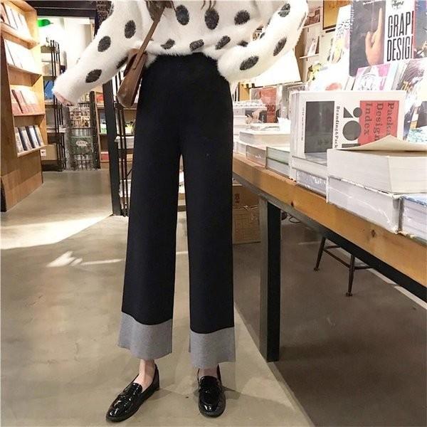 ニットパンツ レディース ニット ボトムス 高弾力 ストレッチパンツ ワイドパンツ ハイウエスト パンツ ガウチョパンツ 1 Dbmcghyq ボトムス パンツ Www Velver Hu