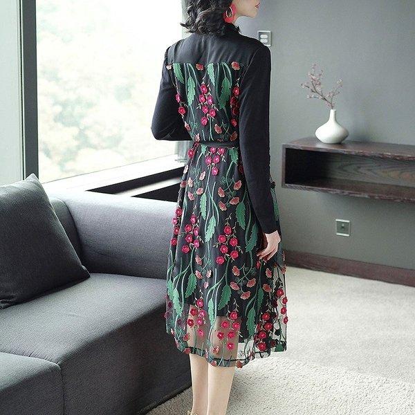 通販限定 ワンピース 花柄 刺繍 柄ワンピース 春 花 華やか フェミニン ブラック 黒 細見え 大人 母親 レディース 代30代40代50代 エレガント 可愛い デート G24 Yue ムゲンカレイ 通販 Yahoo ショッピング 爆安プライス Www Skylanceronline Com