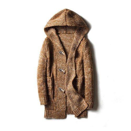 期間限定 最安値挑戦 ロング フード 柄 無地 おしゃれ メンズ コーディガン ジャケット メンズ コート 秋冬 17 カーディガン 50代 40代 17amj239w 冬 秋 アウター コート ニット ニットコート トップス