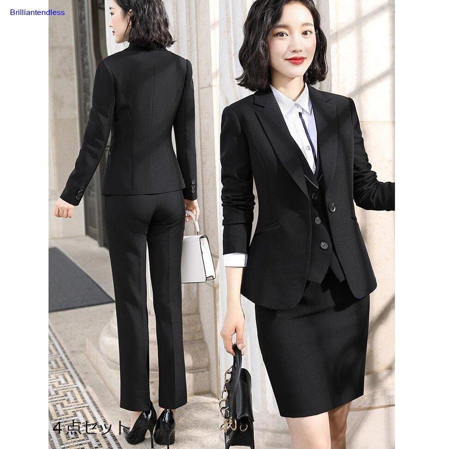 質屋 オンライン スーツレディース フォーマルスーツ 4点セットスーツ 卒業式 結婚式 冠婚葬祭 七五三 パンツスーツ 30代 40代 セットアップ オフィス ビジネス 通勤 Ol ブランド店 Omassci Com