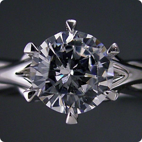 婚約指輪１カラット１ｃｔダイヤモンドエンゲージリングプラチナブライダルジュエリー結婚指輪マリッジリング受注生産品１カラット版：アームの処理が新しい｜brilliantjewelry｜03