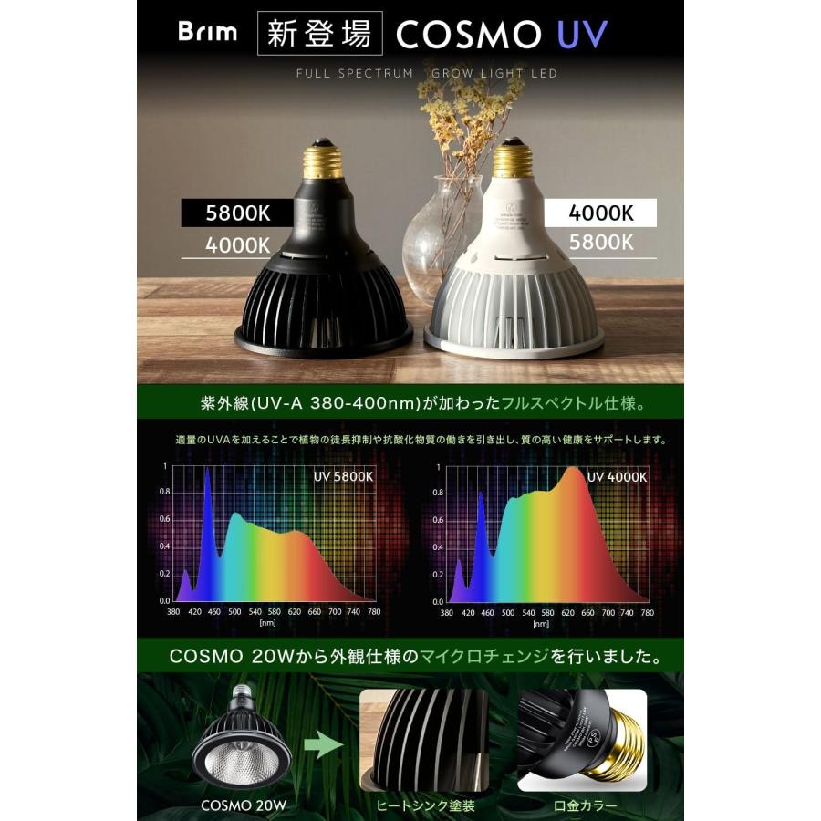 グリーンアドバイザー推薦】BRIM(ブリム) COSMO UV 5800K WH 植物育成