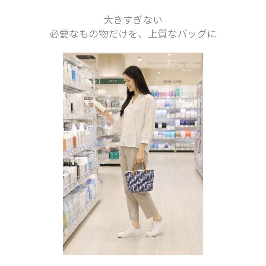 倉敷製帆布 トートバッグ レディース 小さめ 日本製 総裏地付き BITE 持ち手ヌメ革 手提げバッグ おしゃれ 軽量 | 倉敷帆布 | 01