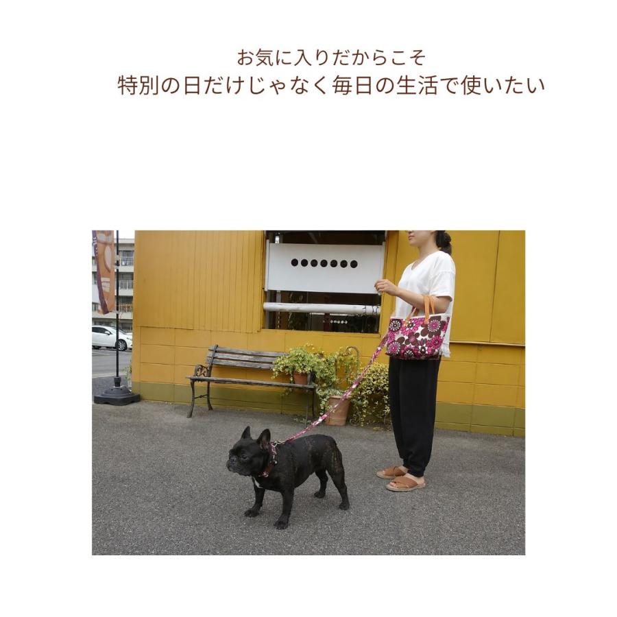 トートバッグ レディース 小さめ 日本製 倉敷製帆布 総裏地付き 自立 ヌメ革ハンドル 京都手捺染 花柄 MOOD 手提げバッグ おしゃれ 軽量 | 倉敷帆布 | 09