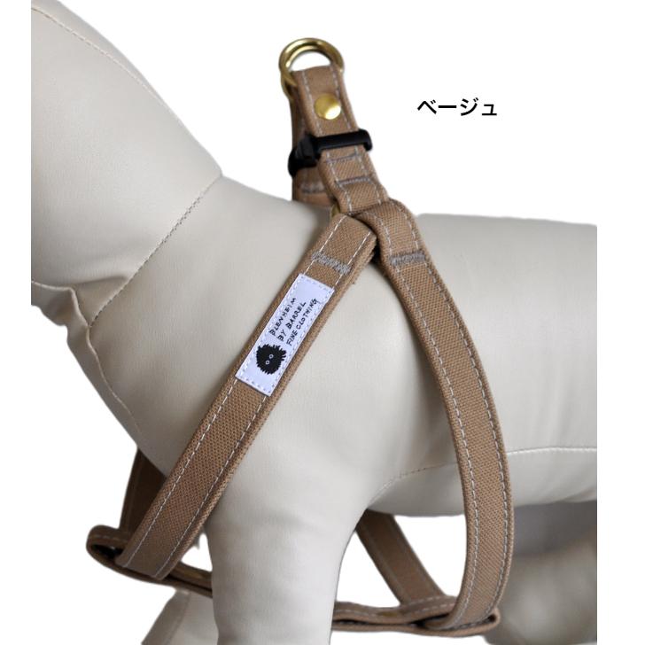 ハーネス 犬 胴輪 中型犬 フレンチブルドッグ 幅広タイプ 丈夫 首に優しい ベージュ オリーブ ボルドー おしゃれ 倉敷帆布 日本製 |  | 13