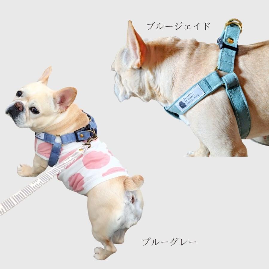 フレンチブルドッグ専用 ハーネス 抜けにくい 足入れ式 幅広25mm 倉敷