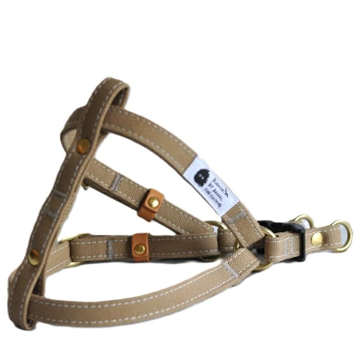 犬 ハーネス 小型犬 胴輪 丈夫 トイプードル ミニピン 肌に優しい 食い込まない  M ベージュ 倉敷帆布 犬用胴輪 日本製 安心 安全 プレゼント |  | 06