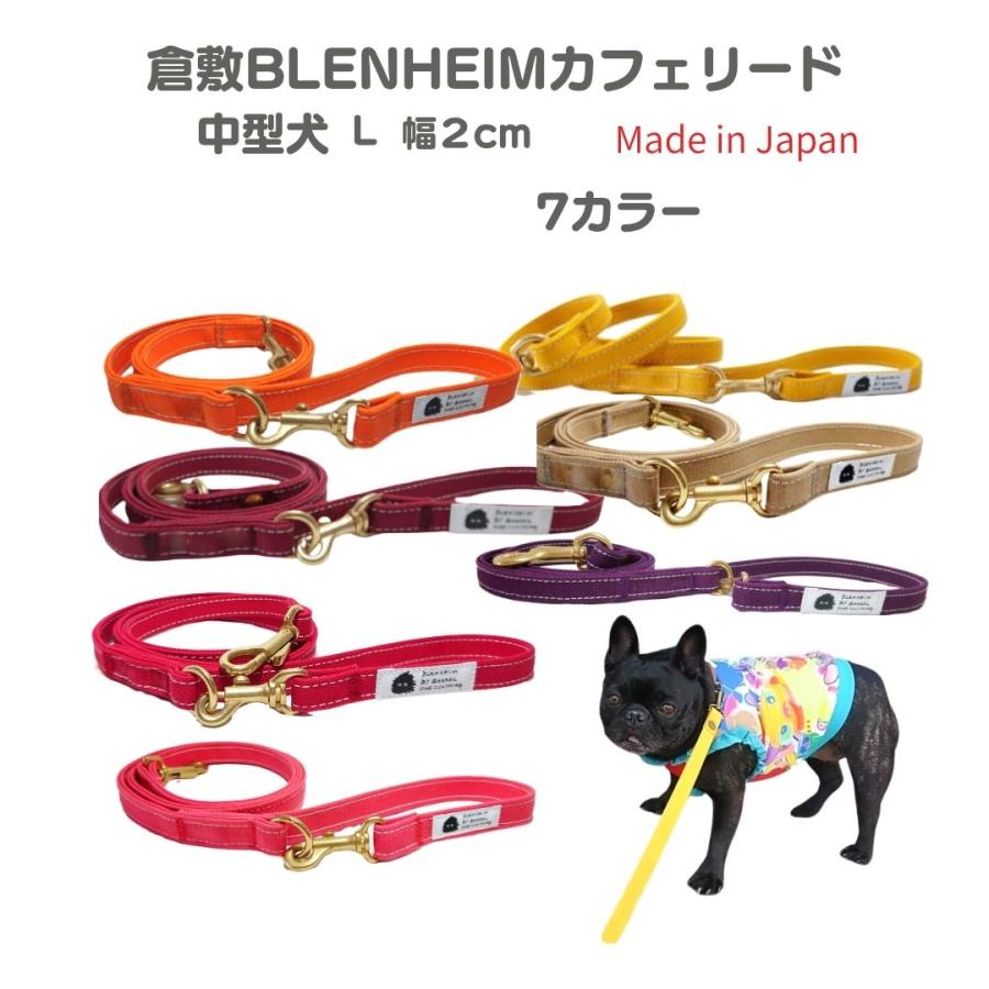 リード 犬 キャンバス 中型犬 L カフェリード日本製倉敷製帆布 おしゃれ キャンバス地 持ち手がナスカン付き 柴犬 コーギー フレブル | 