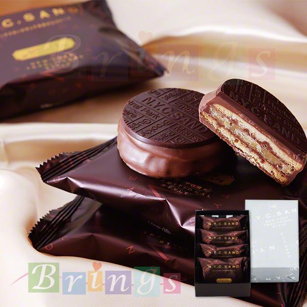 N Y リッチスカッチサンド Wチョコレート 4個入 N Y C Sand N Y キャラメルサンド 専用おみやげ袋 便発送 海外輸入 冷蔵 クール ショッパー 付き