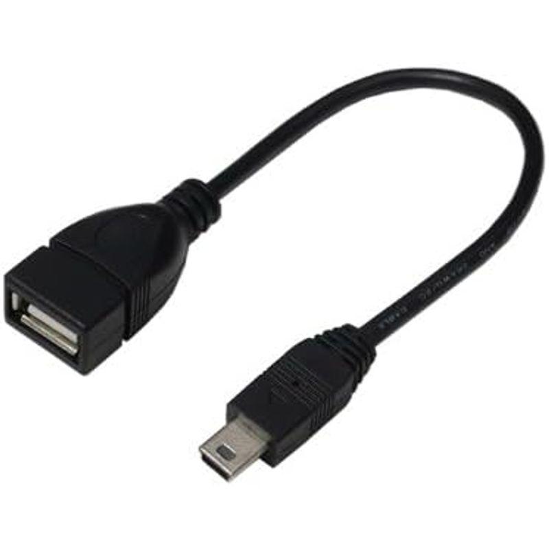 送料込み直送 (9個まとめ売り) 変換名人 USBケーブル20 A(メス) to mini(オス) USBAB/M5A20