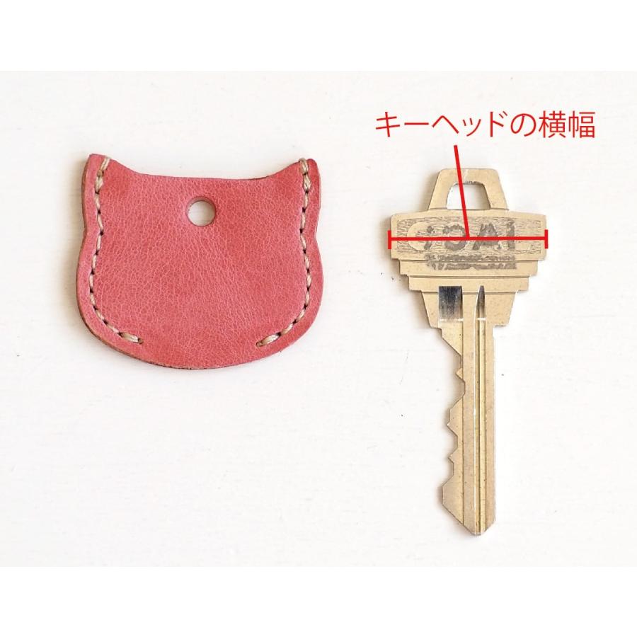 ねこ型キーカバー 本革 日本製 : 革雑貨のお店 ブリストルグラス
