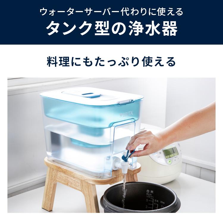 新品・未開封品　BRITA タンク型浄水器フロー（Flow）2個セット BRITA（ブリタ） 浄水器 公式 フロー カートリッジ2個付 ろ過水容量